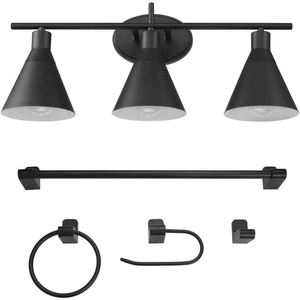Globe Electric 91001595 Tristan 3 Light 24″ Wide Vanity Light – Matte Black