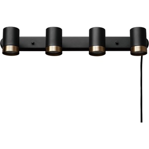 Globe Electric 91005455 Dale 4 Light 6″ Tall Plug-in Wall Sconce – Matte Black