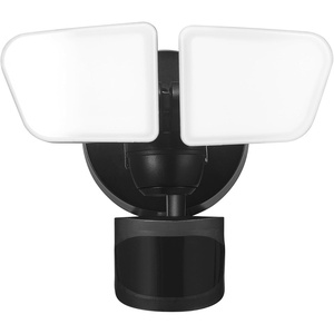 Globe Electric 91008630 Double Light 9-7/16″ Wide Adjustable 4000K LED Outdoor Security Flood Light – Black