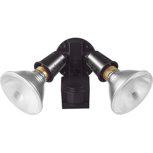 Globe Electric 91008643 Motion Sensing Double Light 5-3/16″ Wide Outdoor Flood Light – Satin