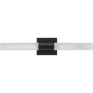 Globe Electric Edinburgh 24″ LED Integrated Vanity Light, Matte Black, 19W, 1200 Lumens, 4000 Kelvin (Cool White), 90+ CRI, Frosted Acrylic Shades, Dimmable, Bulb Not Included(Matte Black)