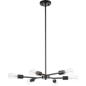 Globe Electric Novogratz x 65781 Celeste 4-Light Chandelier, Matte Brass, Bulb Not Included(Tetra (Black))