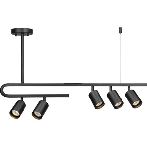 Globe Electric Pratt 4-Light Track Lighting, Matte Brass, Gold(Matte Black  Brooke)