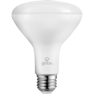 Globe Electric Wi-Fi Smart 10 Watt (65W Equivalent) Multicolor Changing RGB Tunable White Frosted LED Light Bulb, No Hub Required, Voice Activated, 2000K – 5000K, BR30 Shape, E26 Base,50035