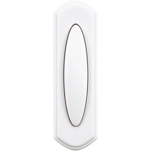 Heath Zenith SL-7797-02 Traditional Décor Series Wireless Door Chime Push Button, Off-White