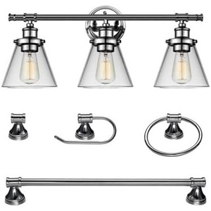 Parker Bath Set, Chrome, 5-Pc.