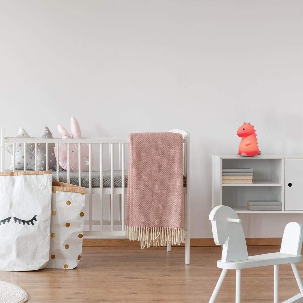 image:imageAdorable Multicolor Changing Integrated LED Rechargeable Silicone Night Light for Baby and Kids Rooms Tommy The DinosaurTommy Dinosaur