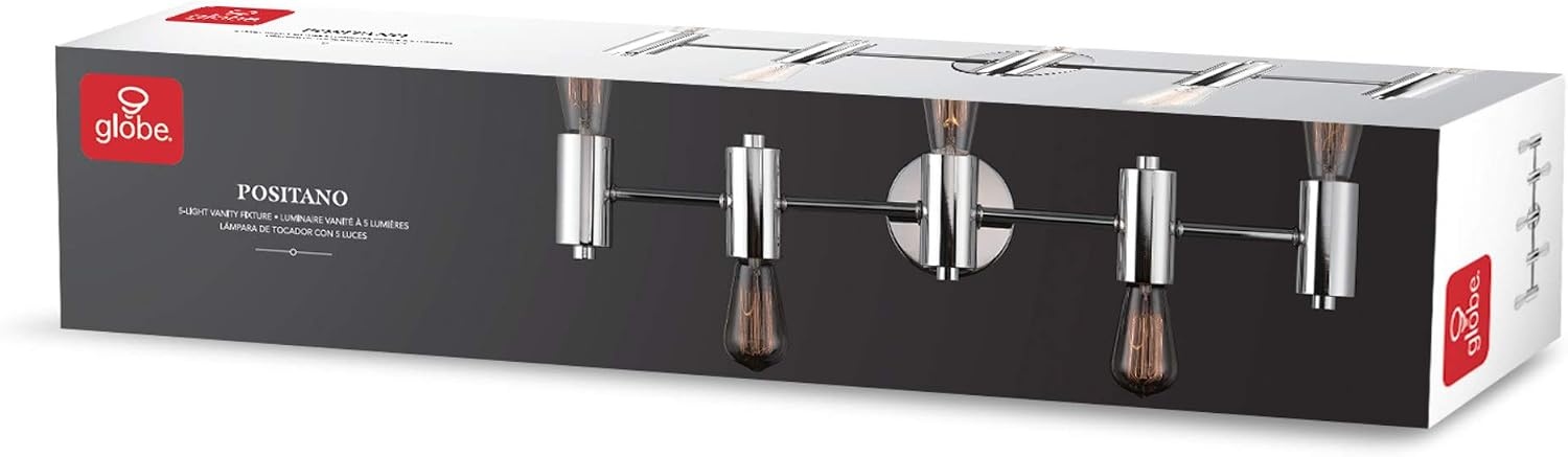 image:imageGLOBE Electric Positano 5Light Reversable Vanity Light Chrome