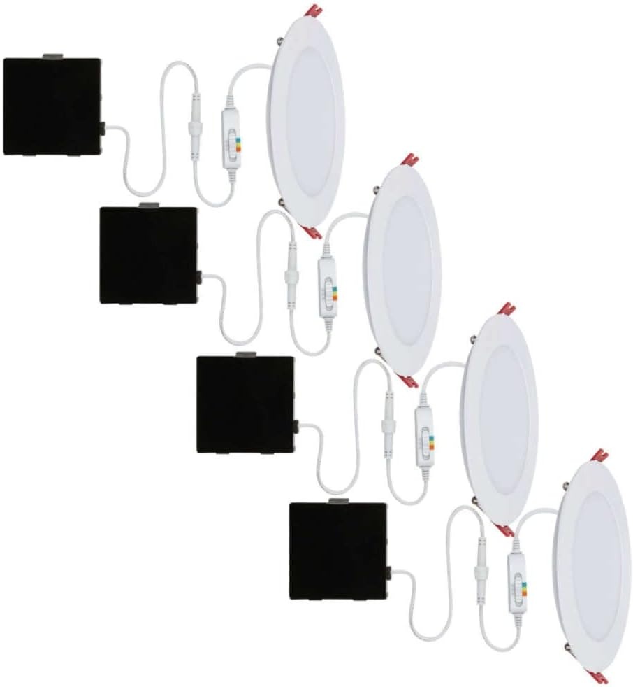image:imageGlobe 91495 Led Recessed Lighting Kit White 4