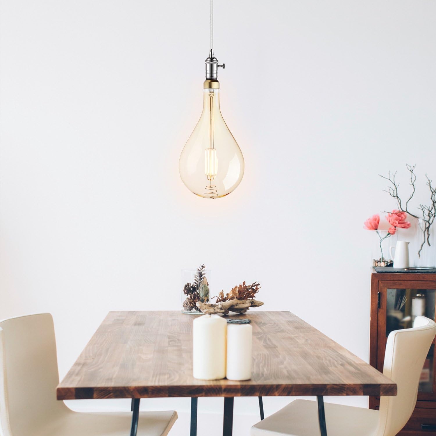 image:imageGlobe Electric 40W Equivalent Soft White 2200K Oversized Vintage Style Dimmable LED Incandescent Light Bulb E26 Base 500 Lumens 3068540W Oval