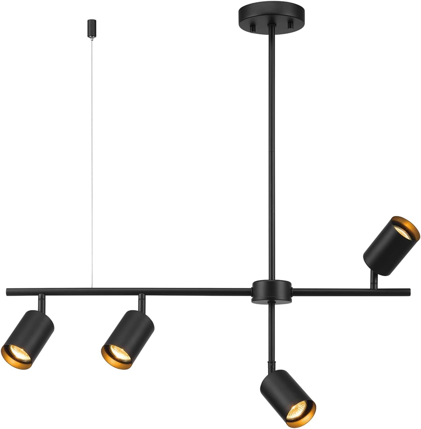 image:imageGlobe Electric 64000012 30 4Light Track Lighting Matte Black Ceiling Light Vintage Kitchen Lights Bulb Not IncludedBlack Hadid