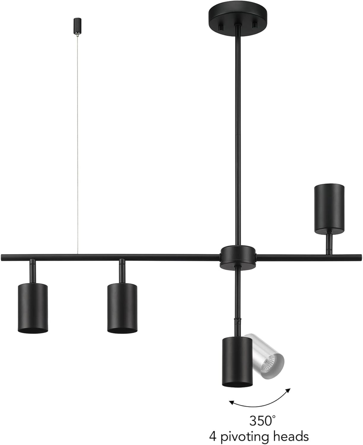 image:imageGlobe Electric 64000012 30 4Light Track Lighting Matte Black Ceiling Light Vintage Kitchen Lights Bulb Not IncludedBlack Hadid
