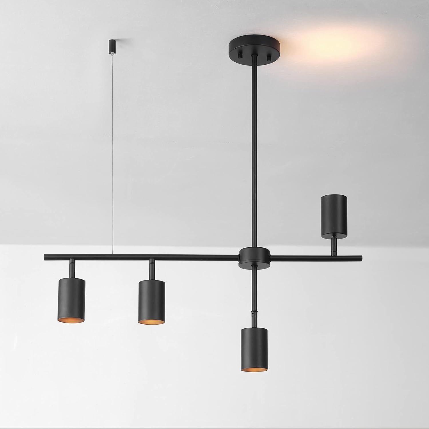 image:imageGlobe Electric 64000012 30 4Light Track Lighting Matte Black Ceiling Light Vintage Kitchen Lights Bulb Not IncludedBlack Hadid