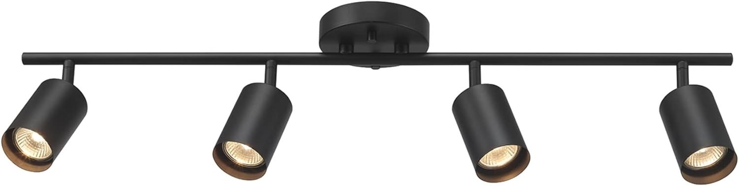 image:imageGlobe Electric 64000012 30 4Light Track Lighting Matte Black Ceiling Light Vintage Kitchen Lights Bulb Not IncludedBlack Pratt