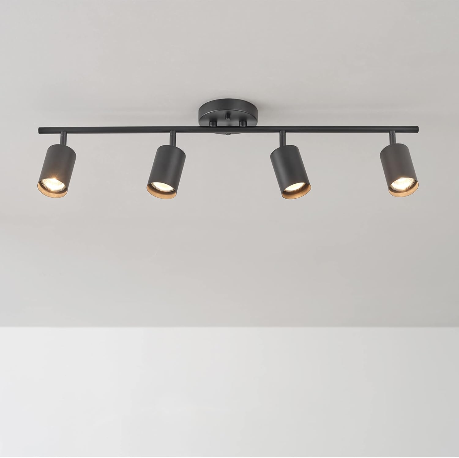 image:imageGlobe Electric 64000012 30 4Light Track Lighting Matte Black Ceiling Light Vintage Kitchen Lights Bulb Not IncludedBlack Pratt