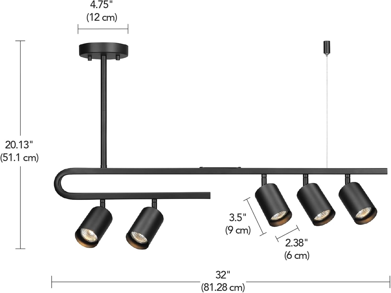 image:imageGlobe Electric 64000012 30 4Light Track Lighting Matte Black Ceiling Light Vintage Kitchen Lights Bulb Not IncludedMatte Black Brooke