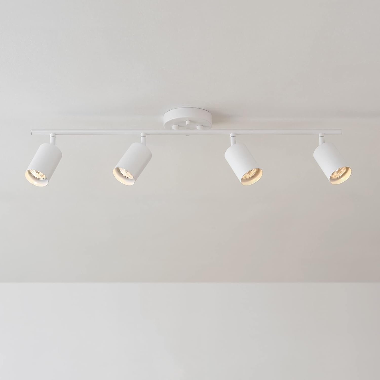 image:imageGlobe Electric 64000012 30 4Light Track Lighting Matte Black Ceiling Light Vintage Kitchen Lights Bulb Not IncludedWhite Pratt