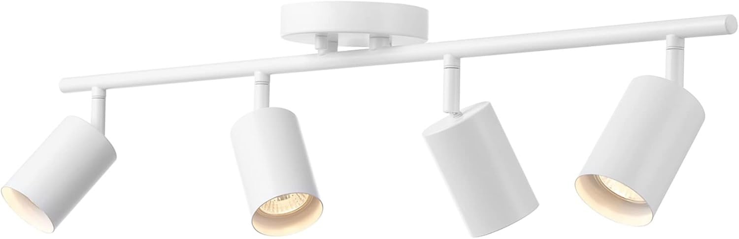 image:imageGlobe Electric 64000012 30 4Light Track Lighting Matte Black Ceiling Light Vintage Kitchen Lights Bulb Not IncludedWhite Pratt