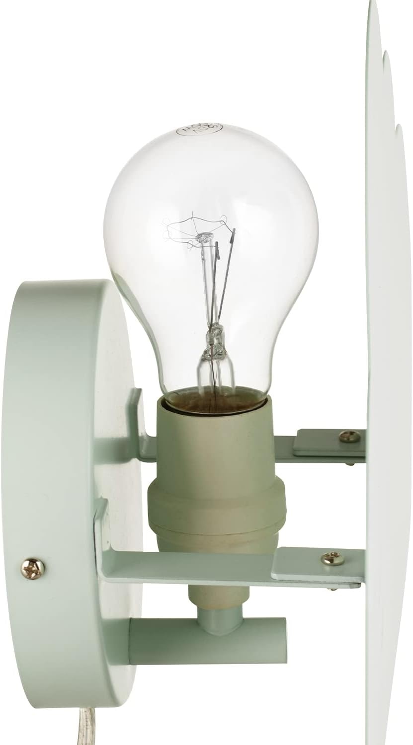 image:imageGlobe Electric Nimbus 1Light Floating Cloud Plugin Wall Sconce Matte Mint 6ft Clear Cord Inline OnOff Rocker Switch Bulb Not Included