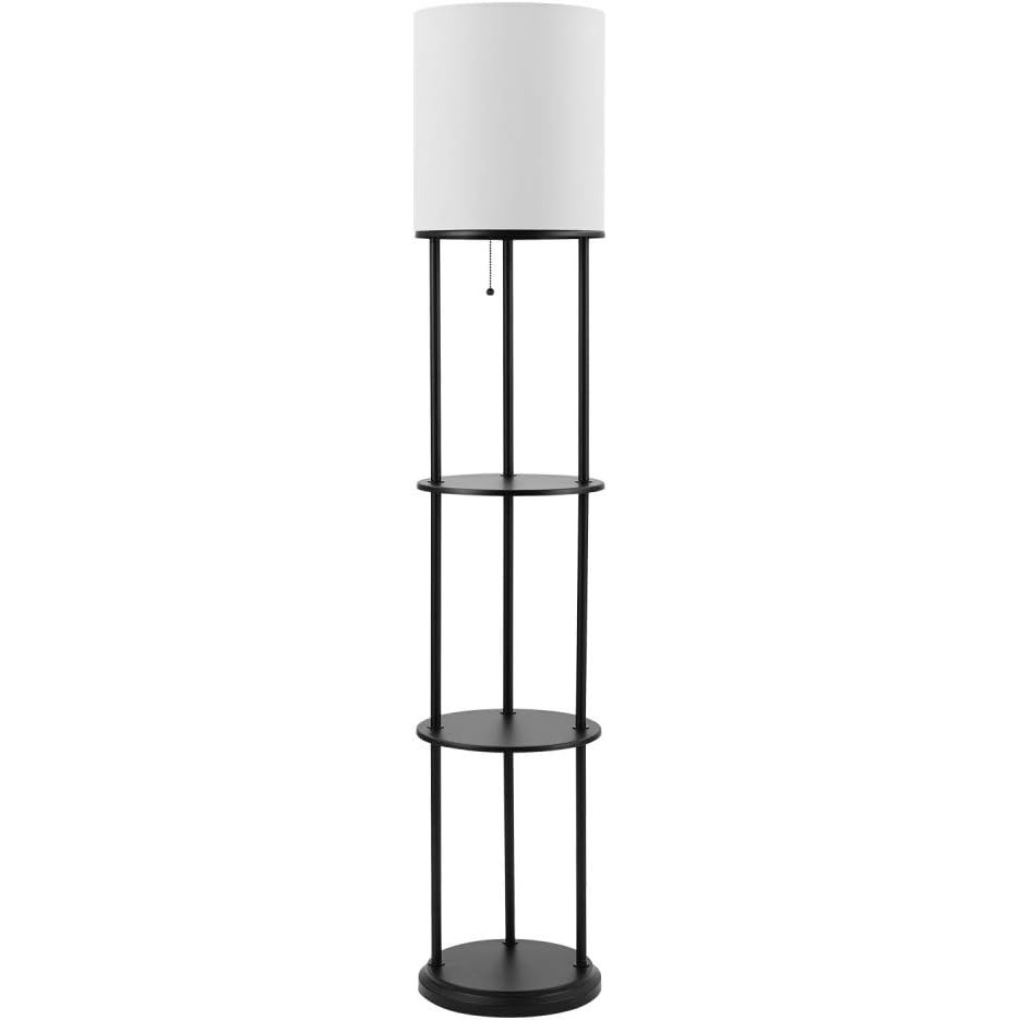 image:imageGLOBE Electric 67042 Versailles Floor lamp 575 in Matte Black Shelves