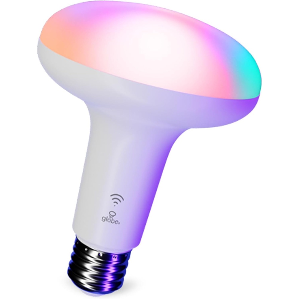 image:imageGlobe Electric 50594 Works with Alexa Only WiFi Smart Multicolor Changing RGB Tunable White Frosted LED Light Bulb Voice Activated 2000K 5000K BR30 Shape E26 Base 85W Energy Star