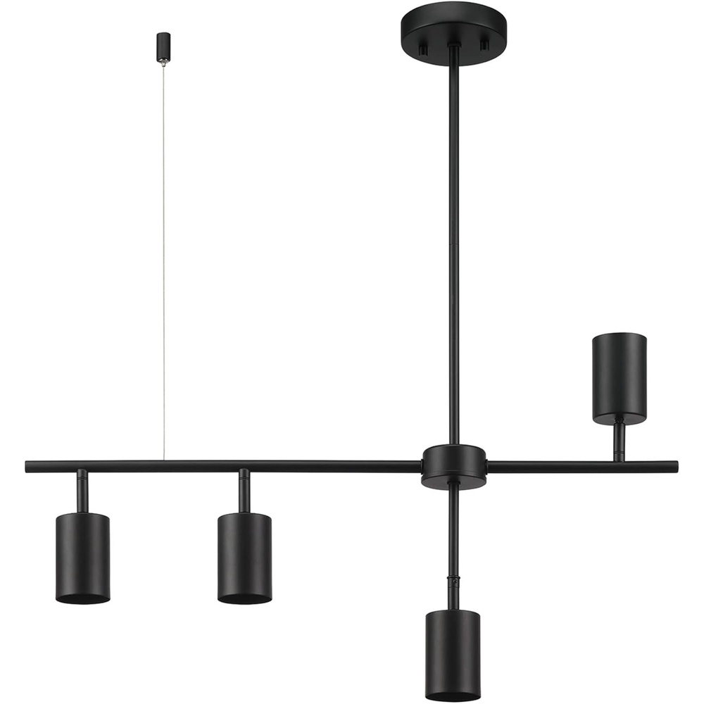 image:imageGlobe Electric 64000012 30 4Light Track Lighting Matte Black Ceiling Light Vintage Kitchen Lights Bulb Not IncludedBlack Hadid