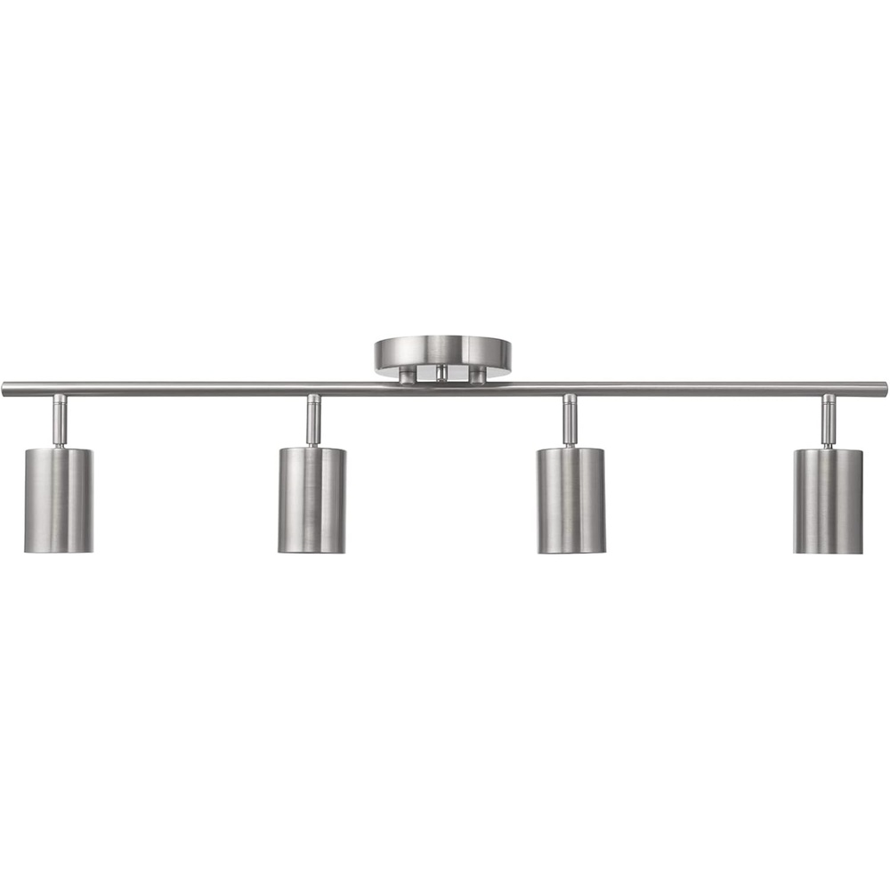 image:imageGlobe Electric 64000012 30 4Light Track Lighting Matte Black Ceiling Light Vintage Kitchen Lights Bulb Not IncludedBrushed Nickel Pratt