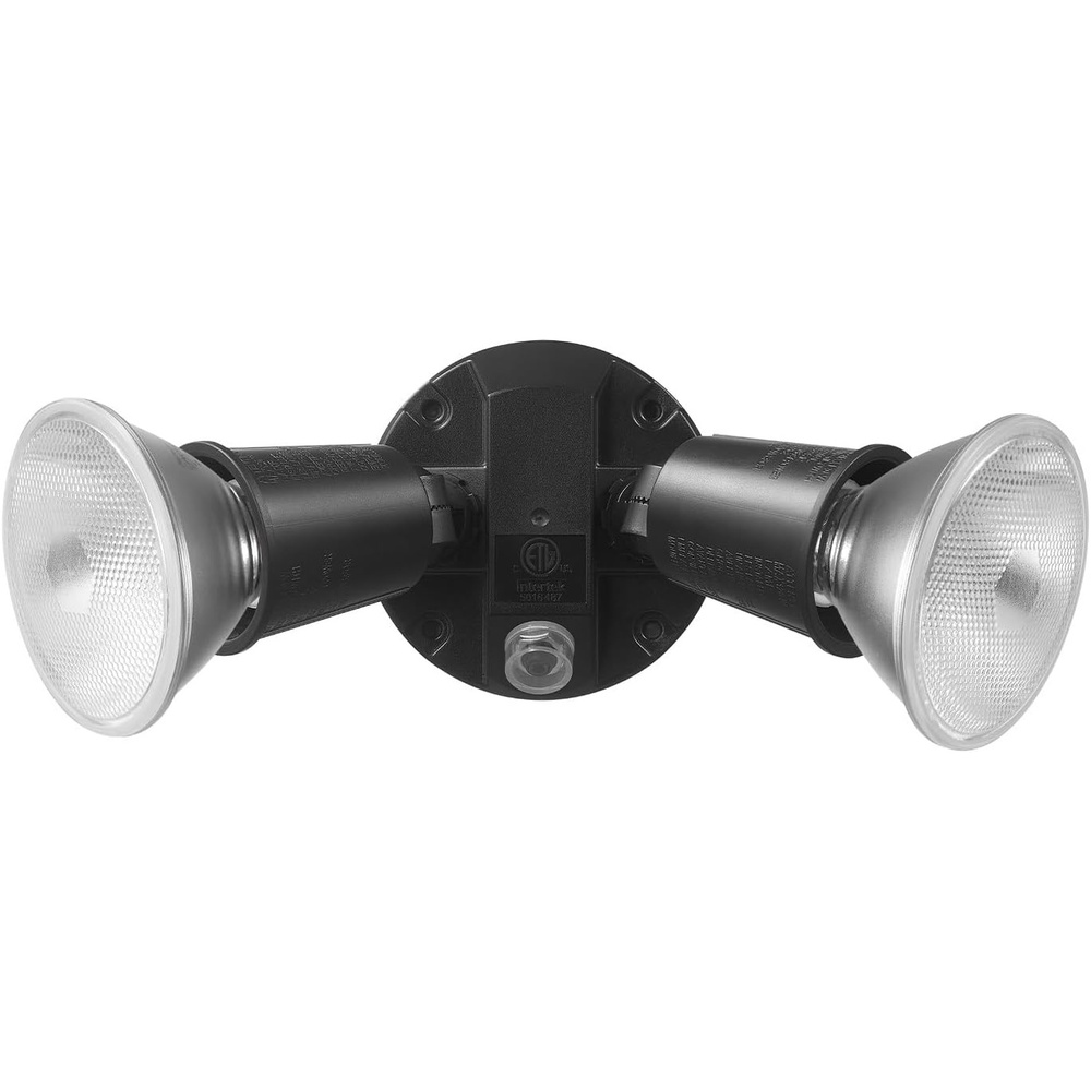 image:imageGlobe Electric 91008608 Dusk to Dawn Double Light 612 Wide Outdoor Flood Light Satin