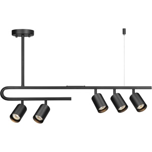 Globe Electric 64000012 30″ 4-Light Track Lighting, Matte Black, Ceiling Light, Vintage, Kitchen Lights, Bulb Not Included(Matte Black  Brooke)