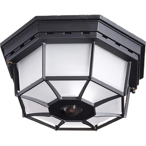 Globe Electric HZ-4300-BK Ceiling Motion Light, Black, Bulb Not Included