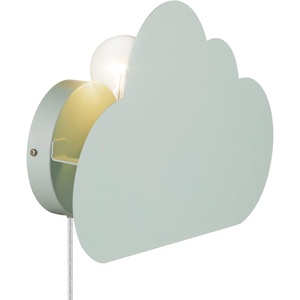 Globe Electric Nimbus 1-Light Floating Cloud Plug-in Wall Sconce, Matte Mint, 6ft Clear Cord, Inline On/Off Rocker Switch, Bulb Not Included