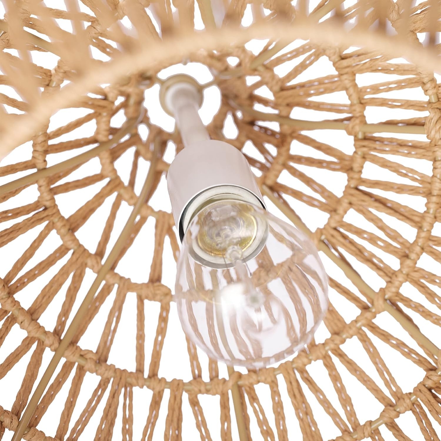 image:imageGlobe Electric 65703 Tika 1Light Pendant Lighting Natural Blonde Twine ShadeTika