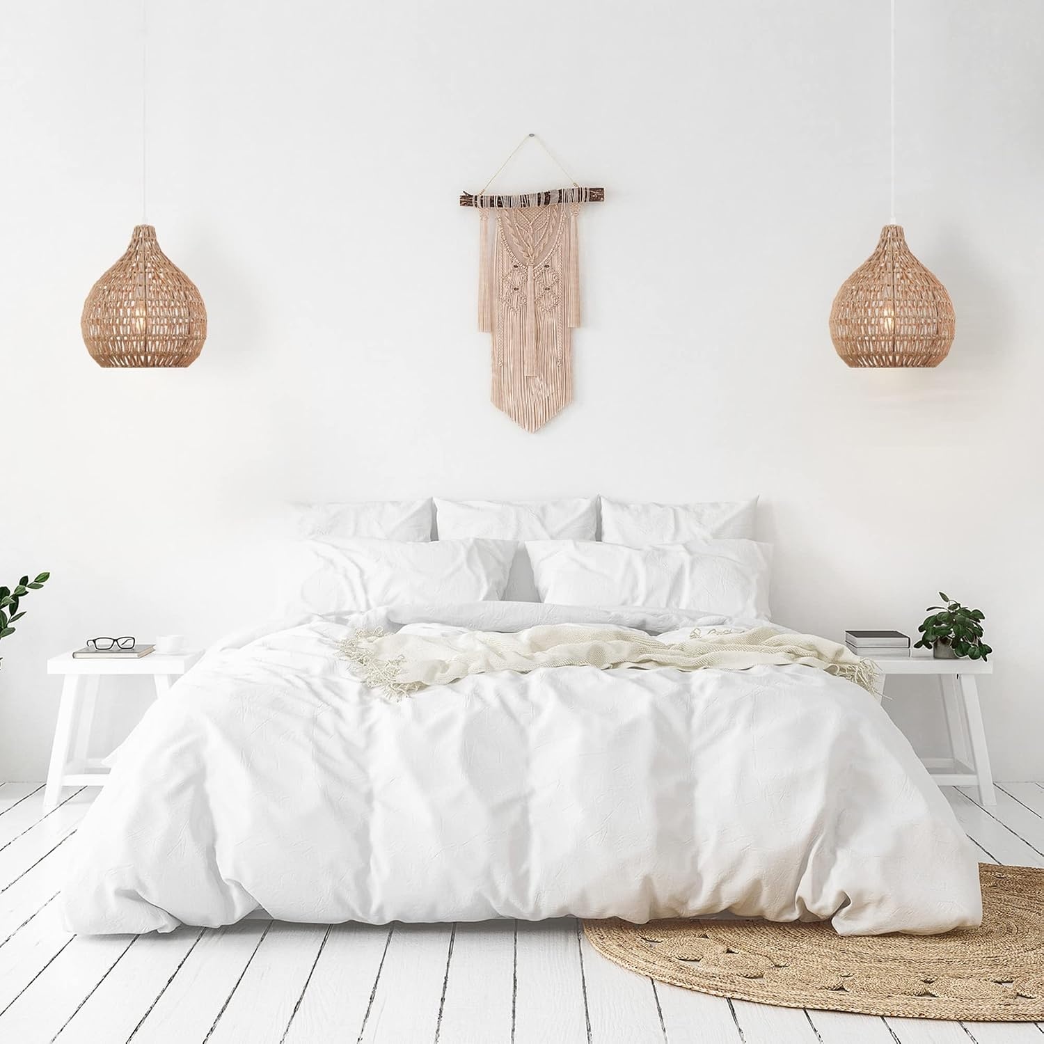 image:imageGlobe Electric 65703 Tika 1Light Pendant Lighting Natural Blonde Twine ShadeTika