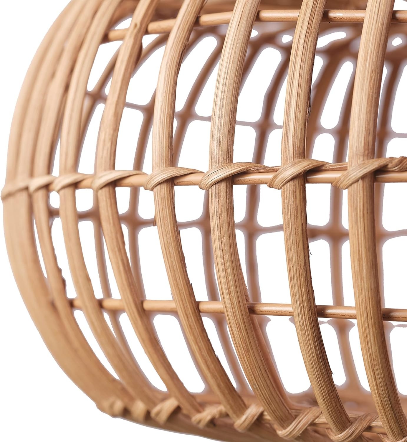 image:imageGlobe Electric 65939 Fitz 1Light Plugin or Hardwire Pendant Lighting Rattan Shade White Socket