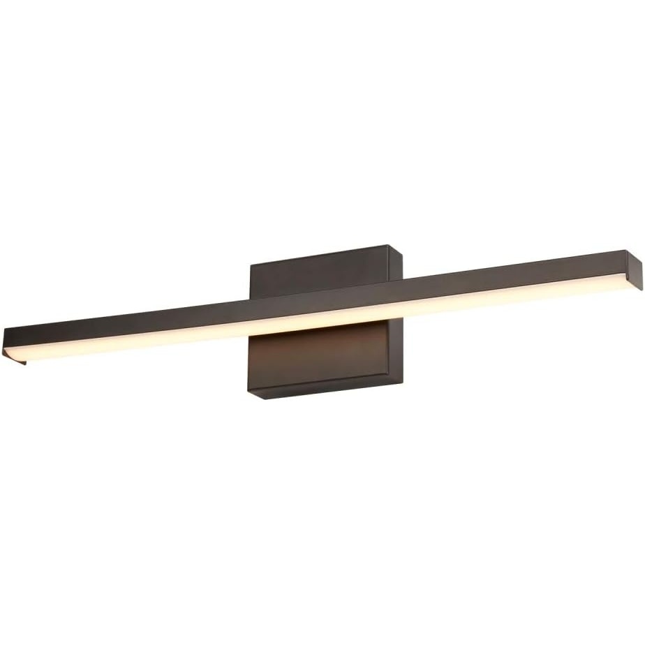 image:imageGlobe Electric 51533 Jensen 30W Led Integrated Vanity Light Black Frosted Diffuser 1000 Lumens 3000 Kelvin Warm White 80 CRIBlack