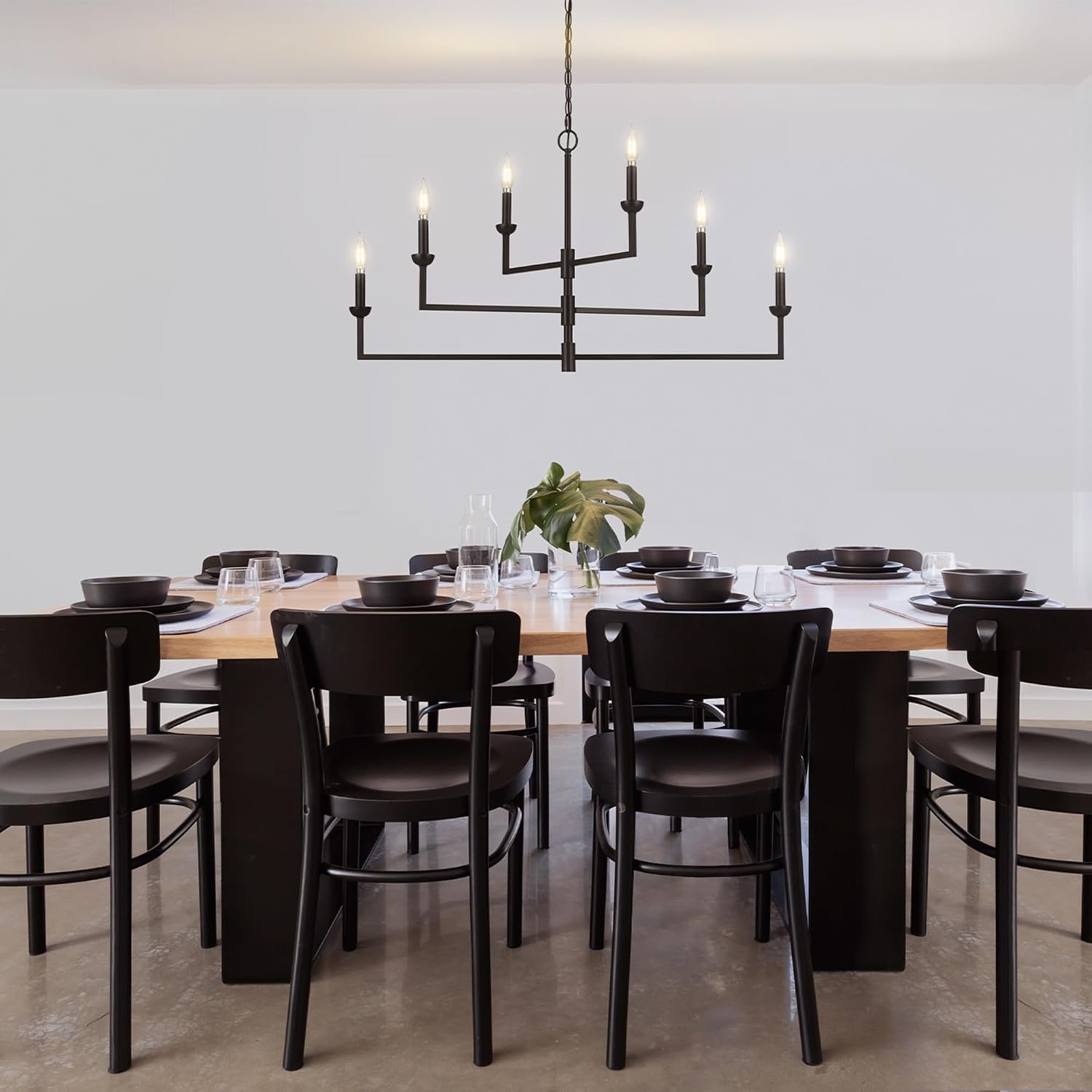image:imageGlobe Electric 60401 Warren 1Light Pendant Matte White Dark Bronze Accents 220 LumenMatte Black Black Chain