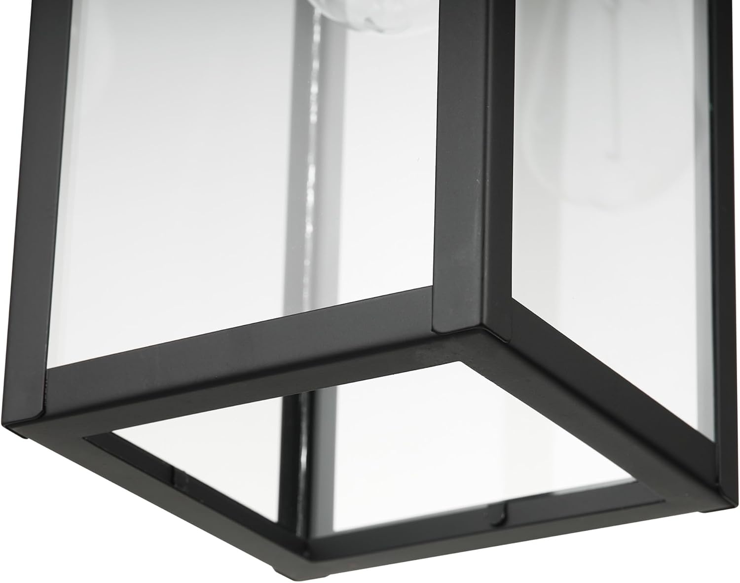 image:imageGlobe Electric 60401 Warren 1Light Pendant Matte White Dark Bronze Accents 220 LumenMatte Black Clear Glass