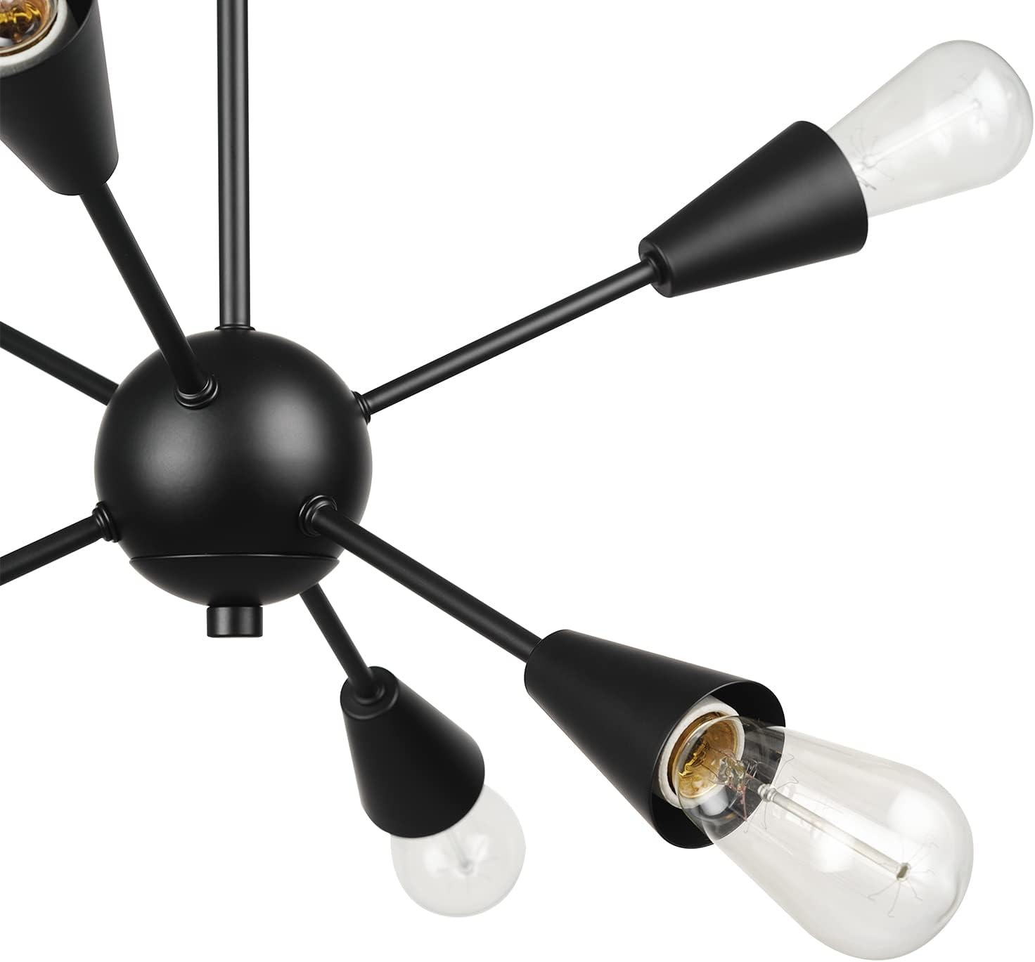image:imageGlobe Electric 61121 Emmanuelle 6Light SemiFlush Mount Ceiling Light Matte Black