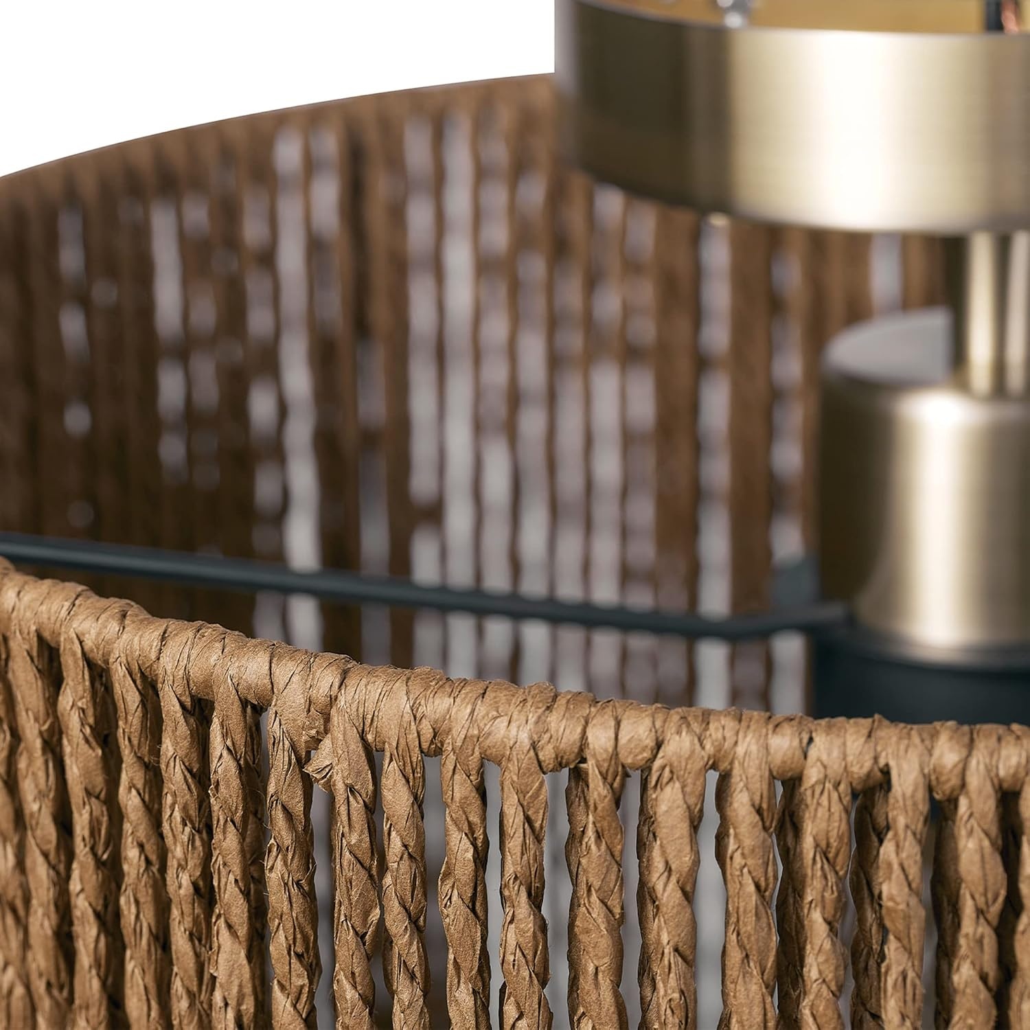 image:imageGlobe Electric 65893 1Light Flush Mount Ceiling Light Black Rattan ShadeLulu
