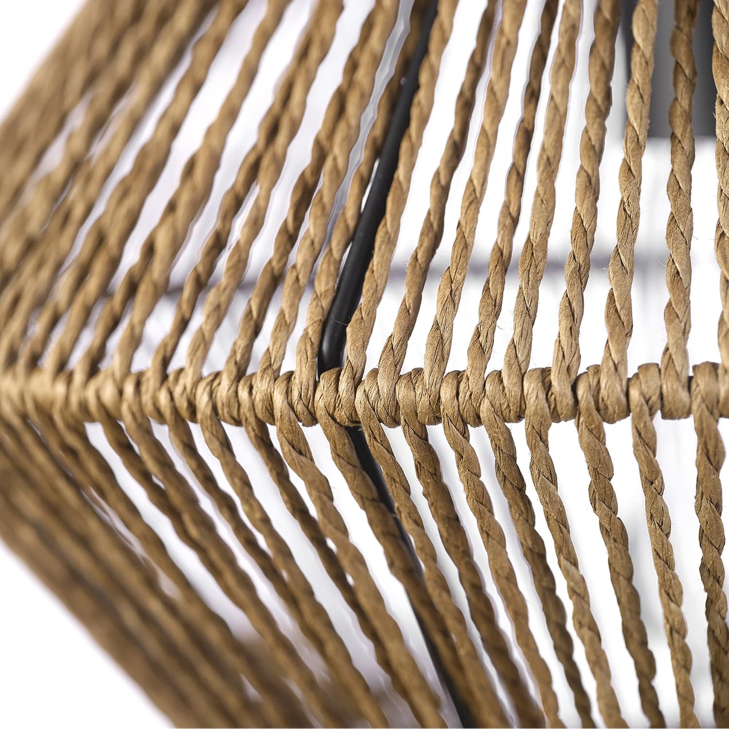 image:imageGlobe Electric 65893 1Light Flush Mount Ceiling Light Black Rattan ShadeTerra