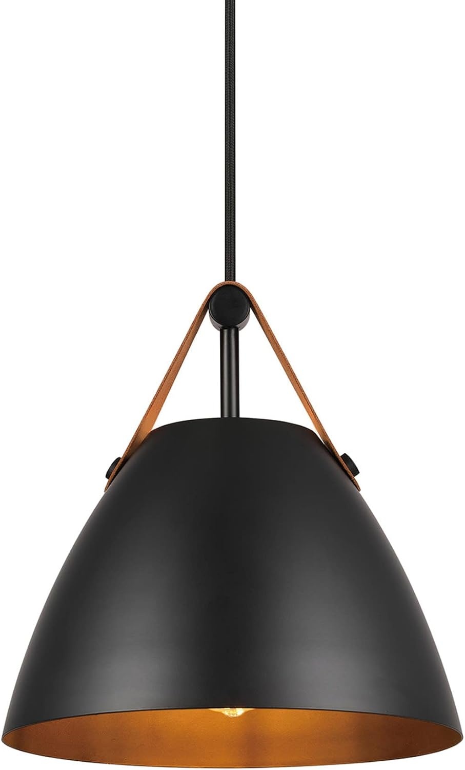 image:imageGlobe Electric 91006006 Jacob 11 Wide Pendant with Leather Accents