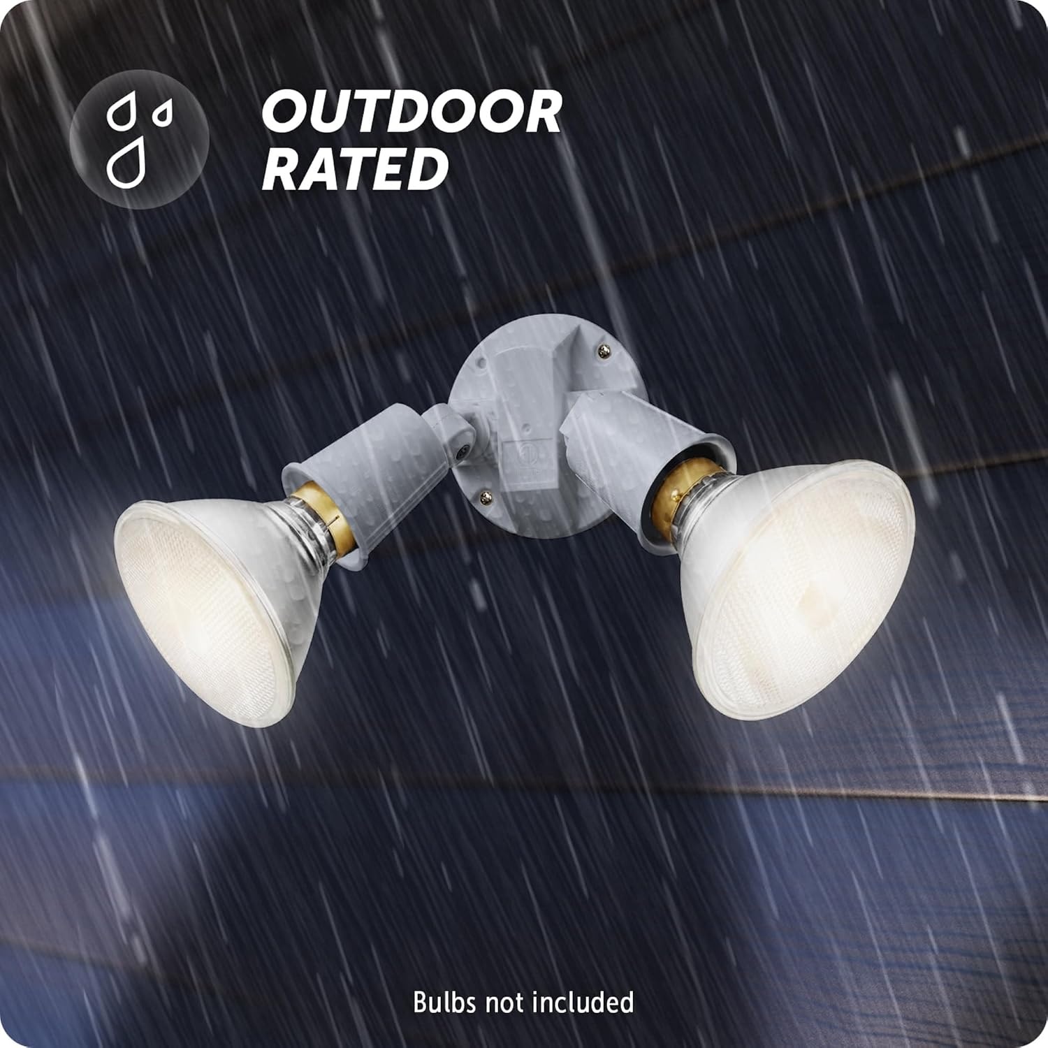 image:imageGlobe Electric 91008609 Switch Double Light 612 Wide Outdoor Flood Light