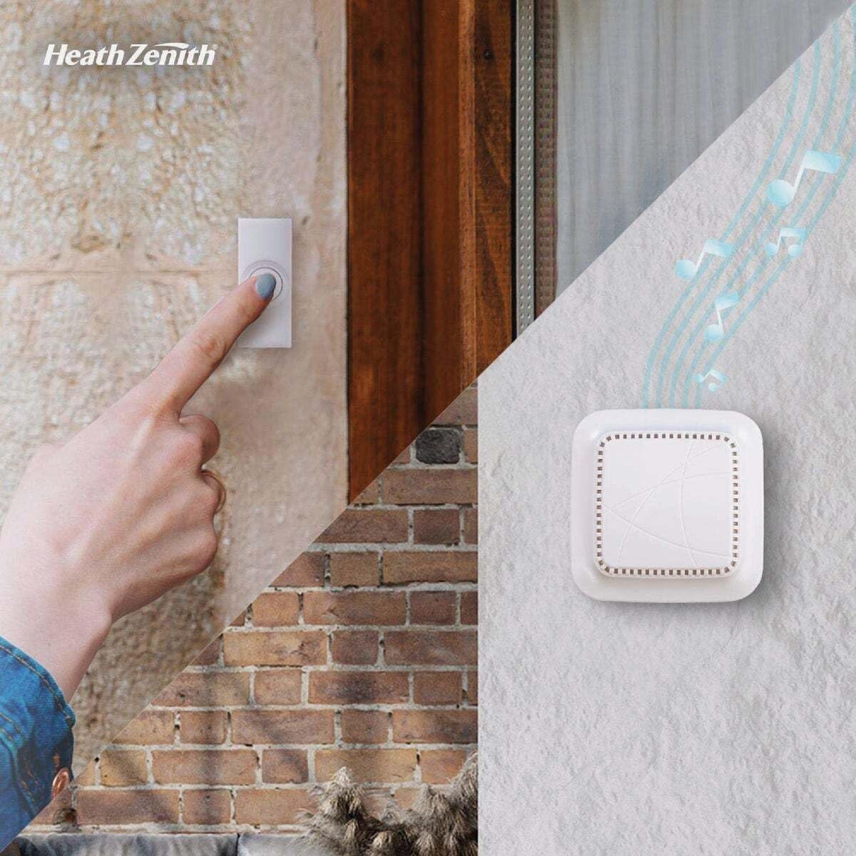 image:imageWireless White Battery Operated Doorbell Kit