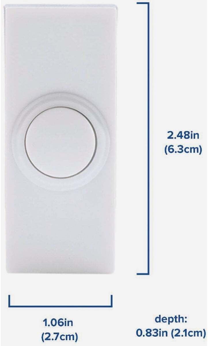 image:imageWireless White Battery Operated Doorbell Kit