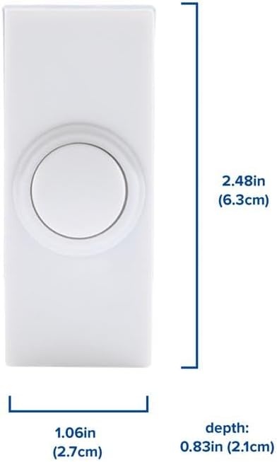 image:imageWireless White Battery Operated Doorbell Kit