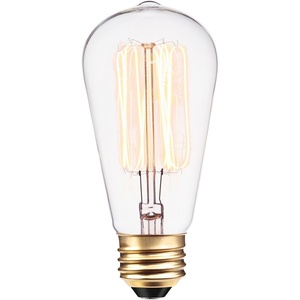 Globe Electric 01324 40W Vintage Edison S60 Squirrel Cage Incandescent Filament Light Bulb, E26 Base, 145 Lumens
